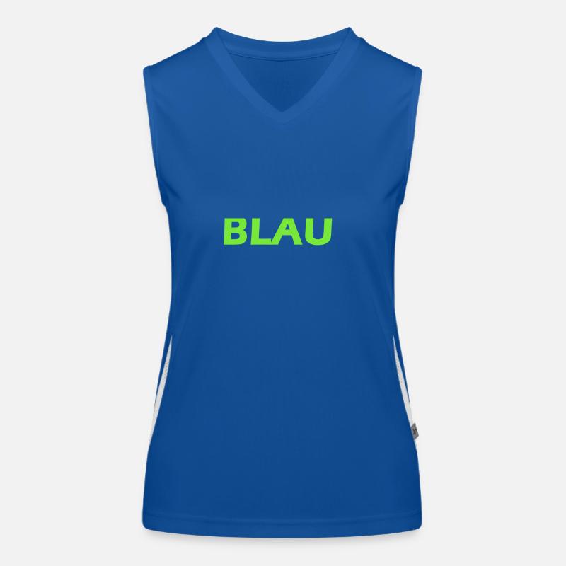 BLEU EN SCÉNARIO VERT Débardeur respirant contrasté Femme