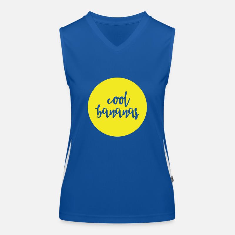 Coole Bananen Funktionelles Kontrast-Tank Top für Frauen
