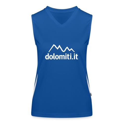 Dolomiti.it Hvit - Funksjonell kontrast-singlet for kvinner