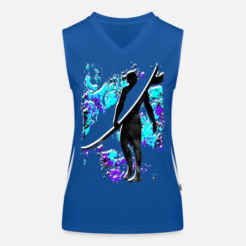 Surf - Surfboard - Surfing - Surfer Women's Functional Contrast Tank Top