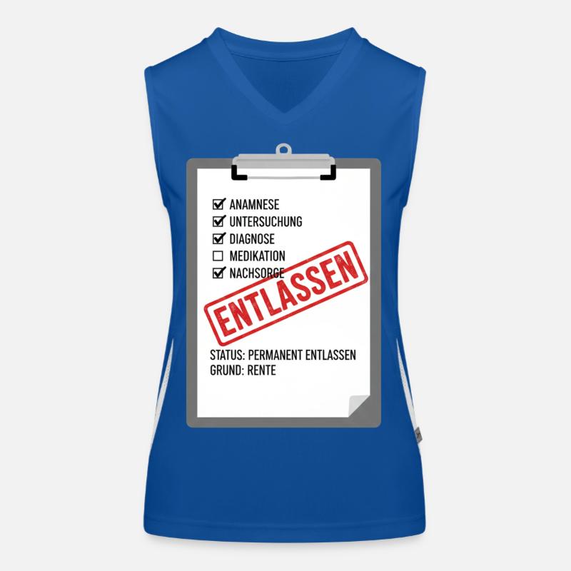 Entlassung Pflege Satire Funktionelles Kontrast-Tank Top für Frauen
