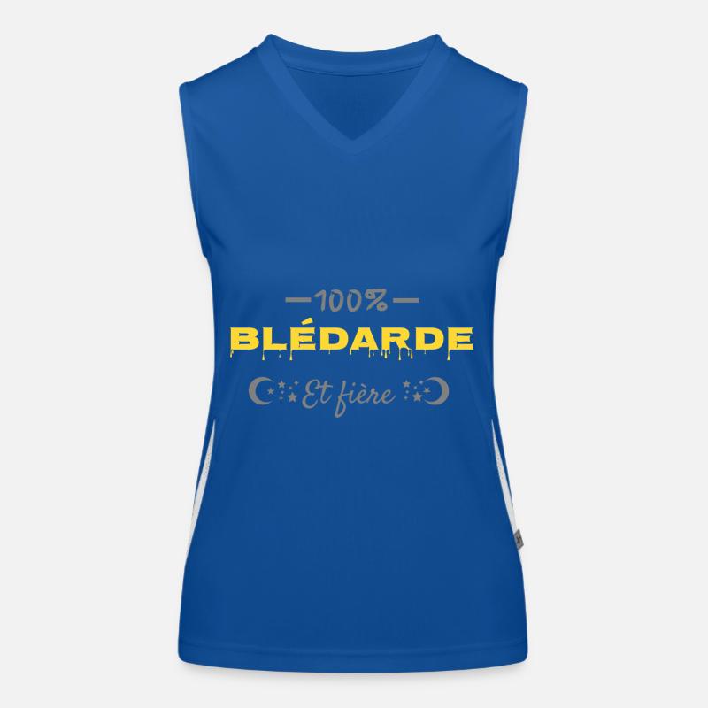 100% blédarde. Débardeur respirant contrasté Femme