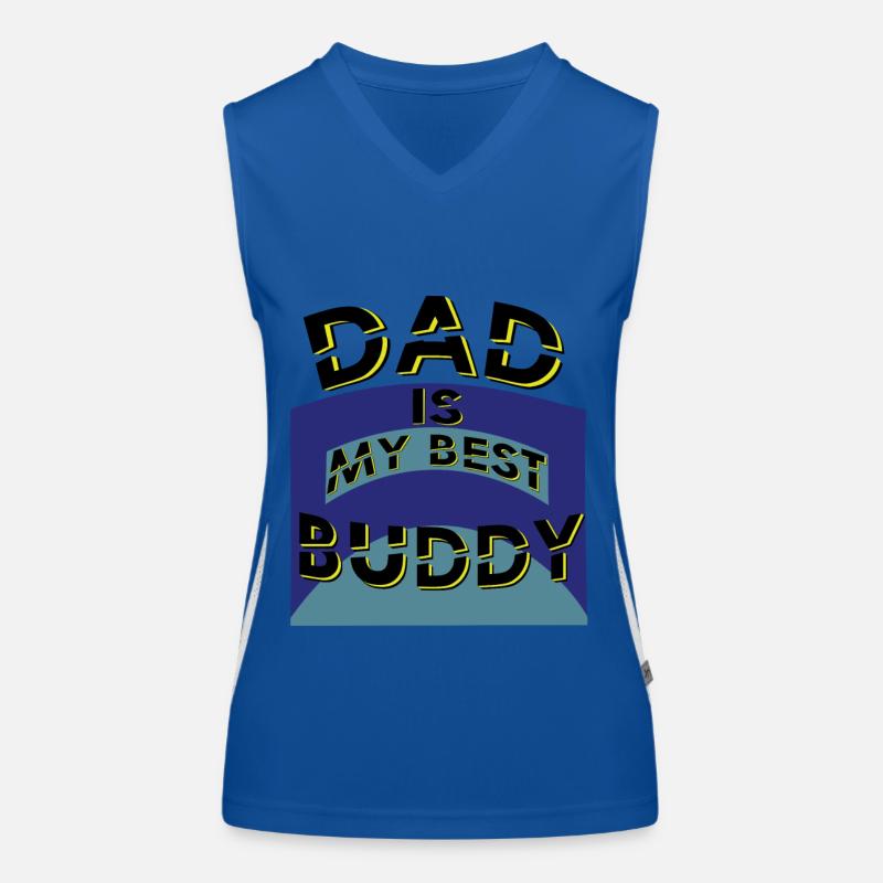 Dad my best Buddy, Women's Functional Contrast Tank Top