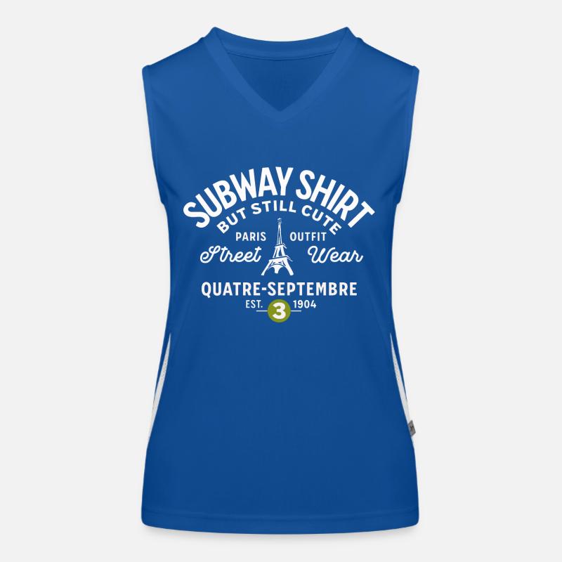 Paris subway shirt September 4 Women's Functional Contrast Tank Top