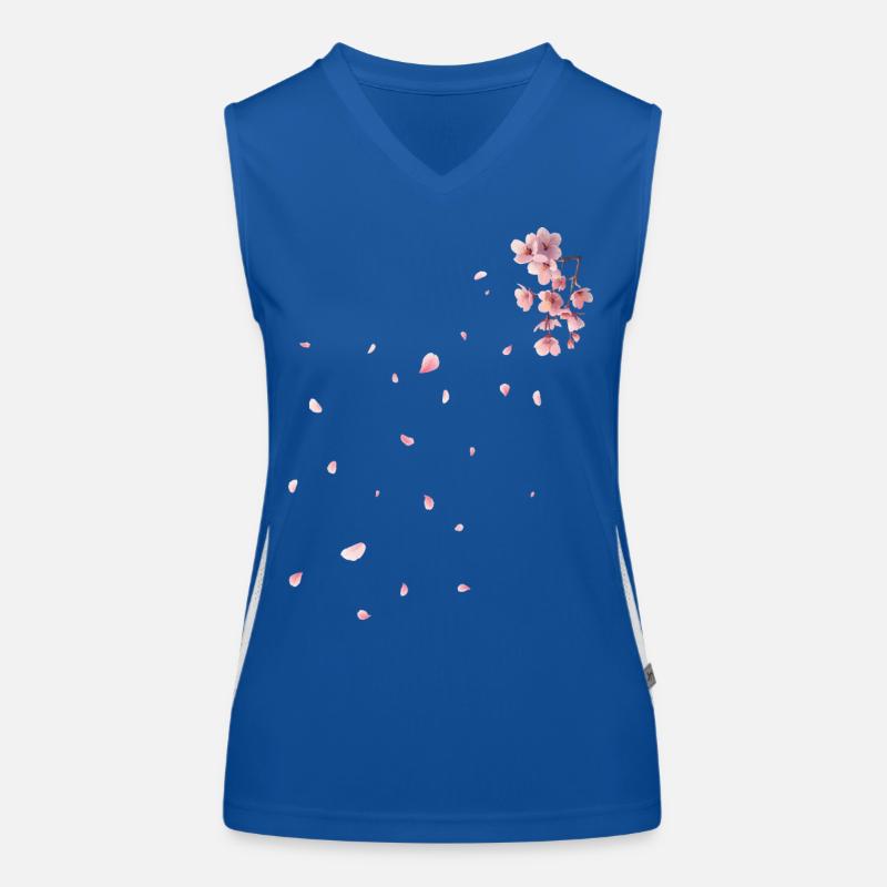 Sakura - Cherry Blossoms Women's Functional Contrast Tank Top