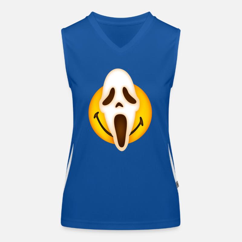 Smiley Scream Mask Women's Functional Contrast Tank Top