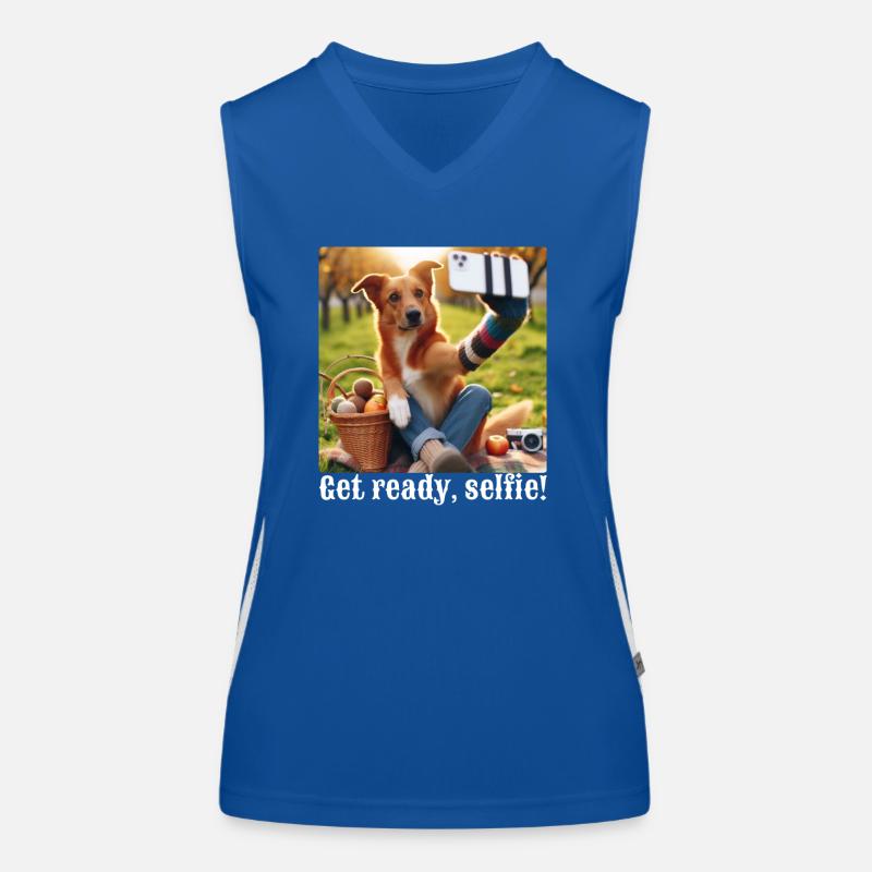 Mach dich bereit, Selfie-5 Funktionelles Kontrast-Tank Top für Frauen