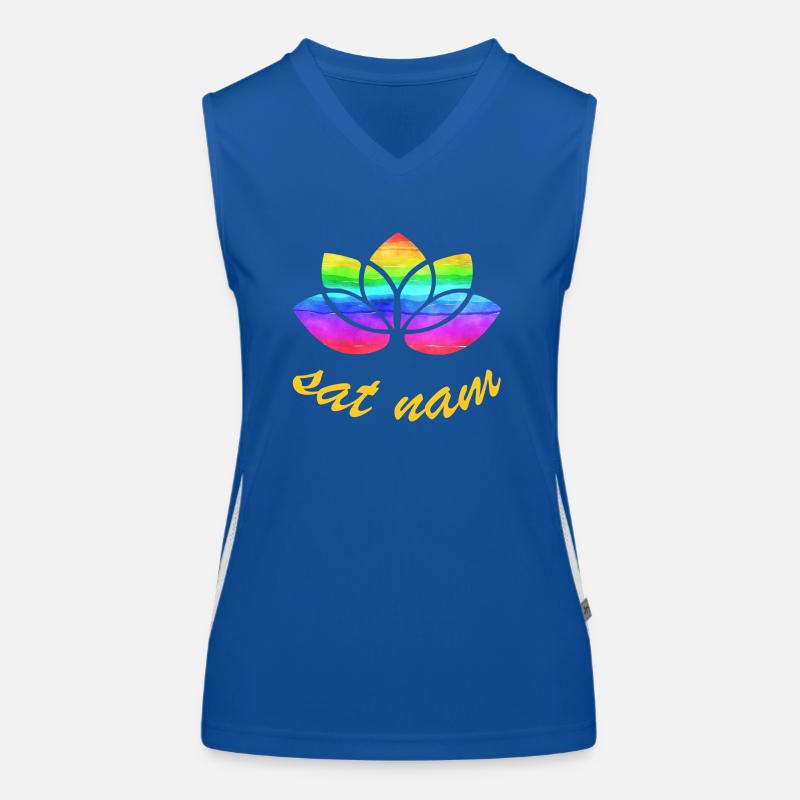 sat nam mit lotus regenbogen Funktionelles Kontrast-Tank Top für Frauen