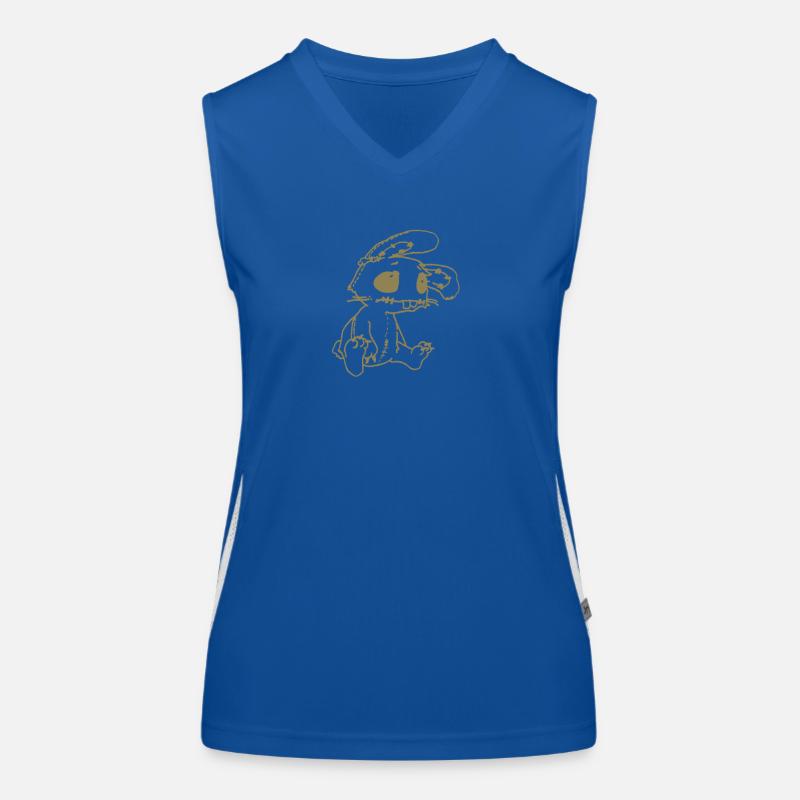 Sad Rabbit - funny emo Women's Functional Contrast Tank Top