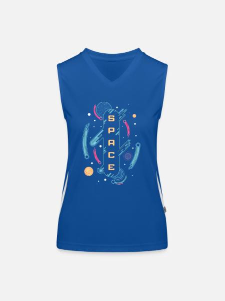 Cosmos - Women's Functional Contrast Tank Top - royal/white - Front