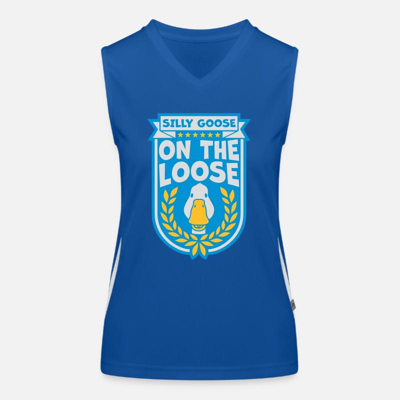 goose on the loose Funktionelles Kontrast-Tank Top für Frauen