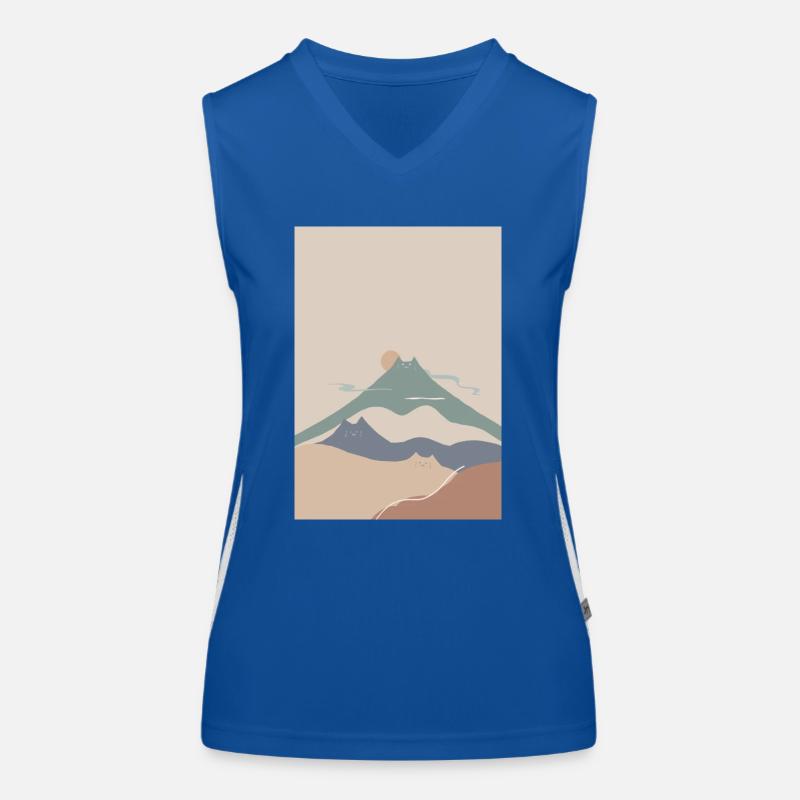 Monchatgne - Women's Functional Contrast Tank Top - royal/white