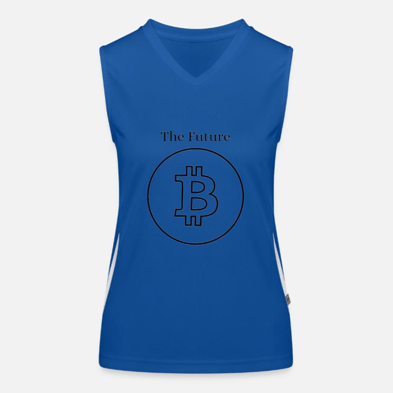 The Future - Bitcoin Logo Funktionelles Kontrast-Tank Top für Frauen