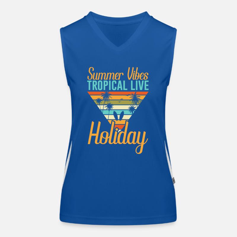 summer vibes Typography Funktionelles Kontrast-Tank Top für Frauen