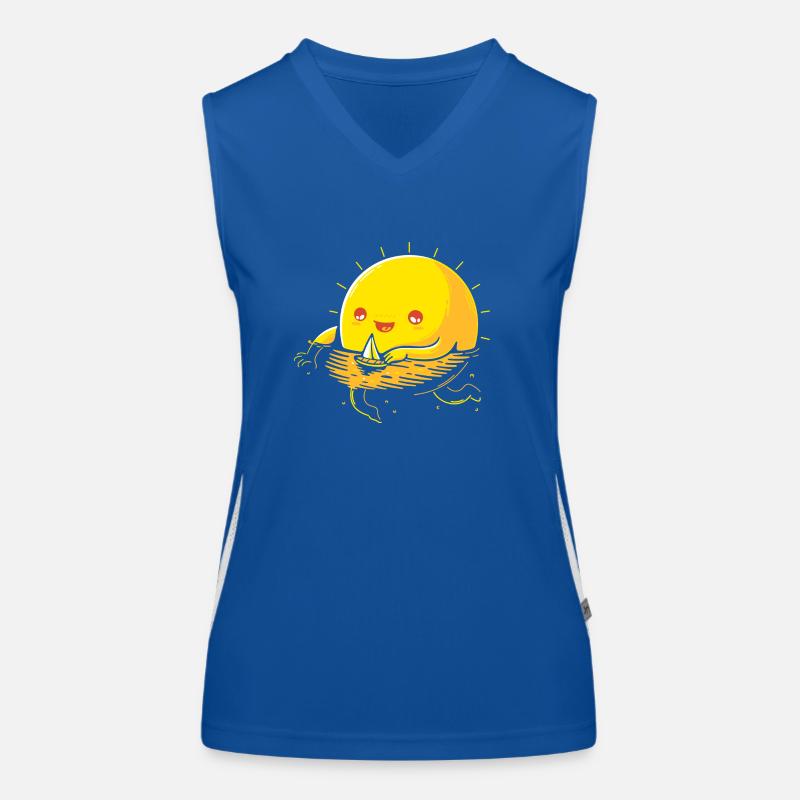 Soleil dans l’eau Débardeur respirant contrasté Femme
