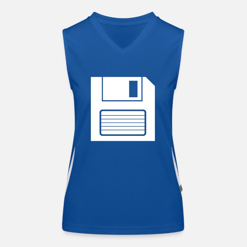Floppy disk storage symbol Women's Functional Contrast Tank Top