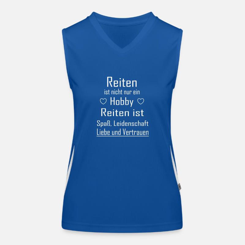 Pferde Spruch Reiten Reiter cool Funktionelles Kontrast-Tank Top für Frauen