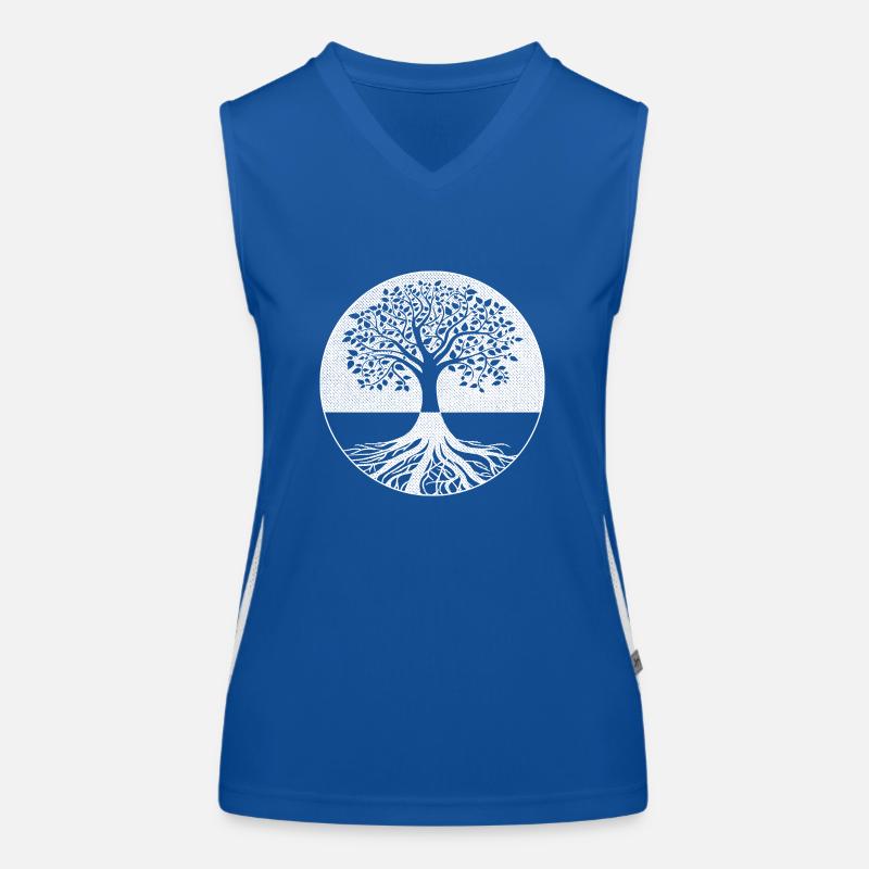 Lebensbaum Funktionelles Kontrast-Tank Top für Frauen