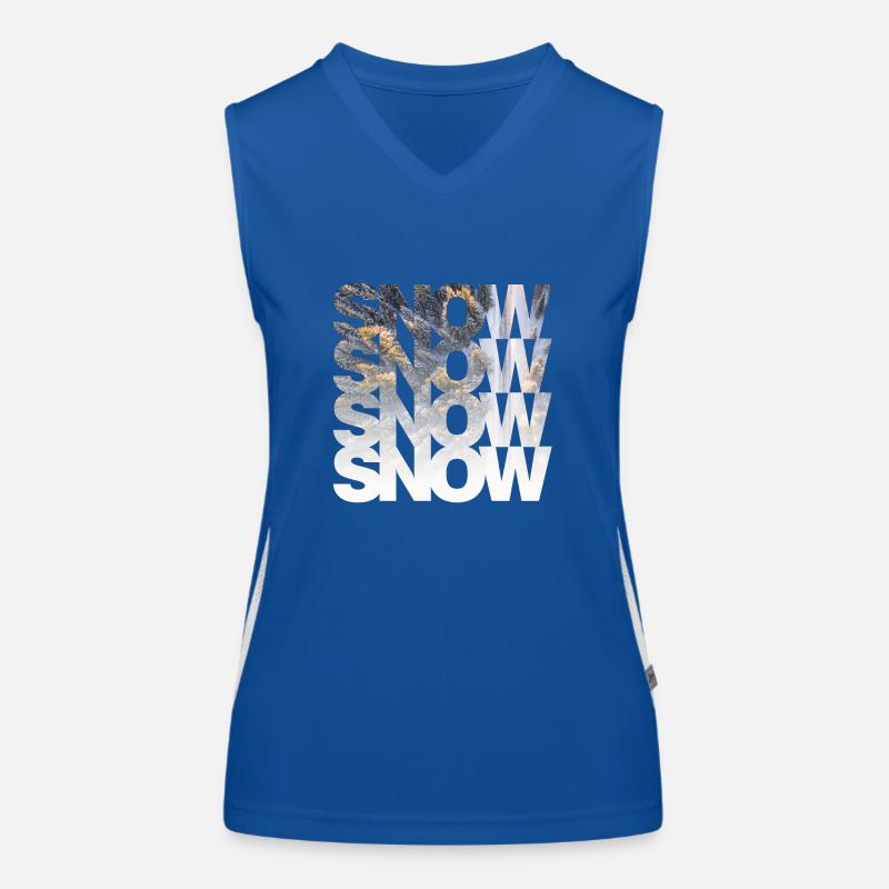 Snow Snow Snow Snow | Schnee Schnee Schnee Schnee Funktionelles Kontrast-Tank Top für Frauen