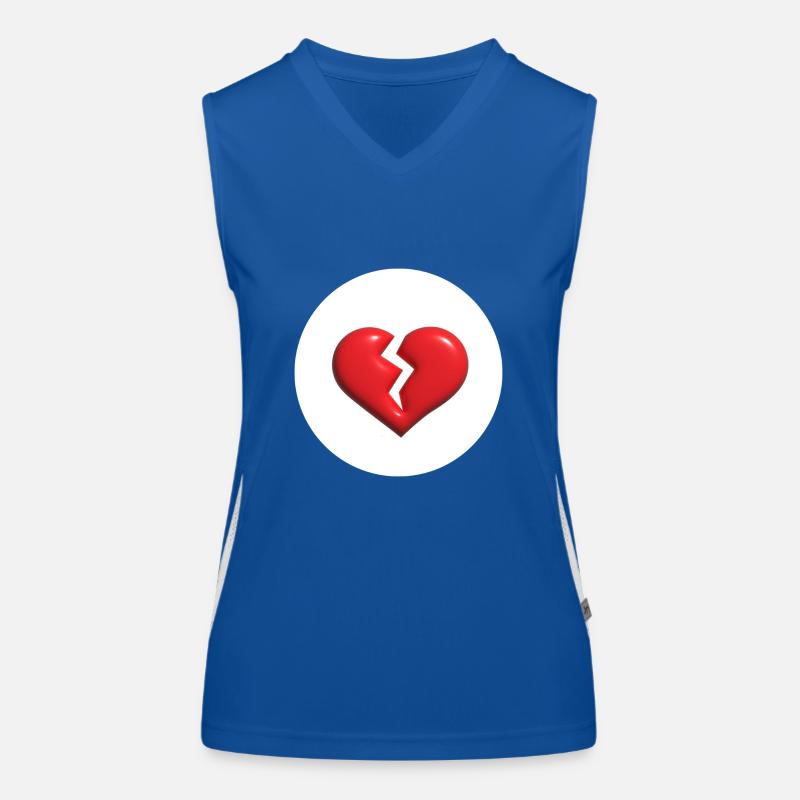 Glücksbärchis,kostüm,herz, zerbrochen Funktionelles Kontrast-Tank Top für Frauen