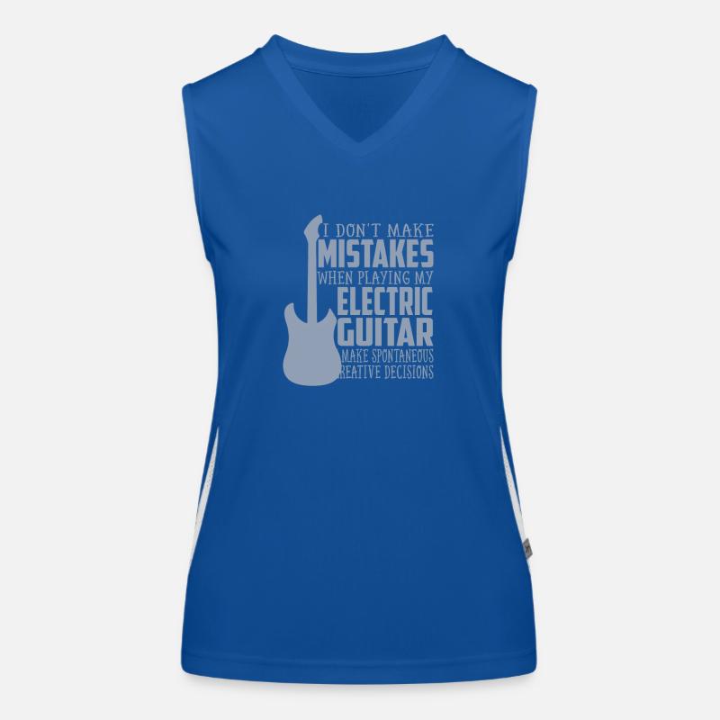 Vater mit E-Gitarre Funktionelles Kontrast-Tank Top für Frauen