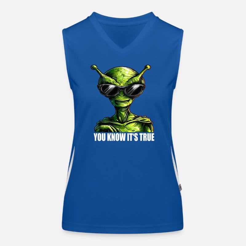 cool Alien: You Know It's True Funktionelles Kontrast-Tank Top für Frauen