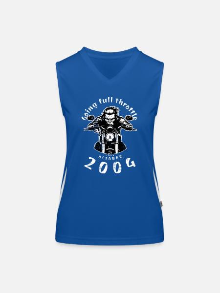 20. Geburtstag Going full throttle since 10/2004 - Funktionelles Kontrast-Tank Top für Frauen - Royal/Weiß - Vorne