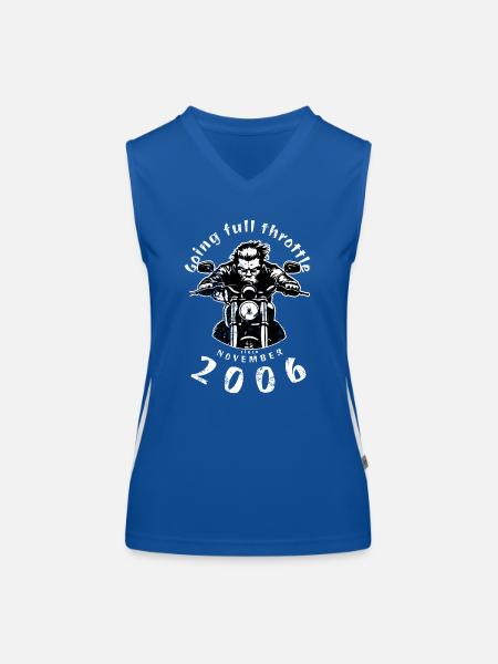 18. Geburtstag: Going full throttle since 11/2006 - Women's Functional Contrast Tank Top - royal/white - Front