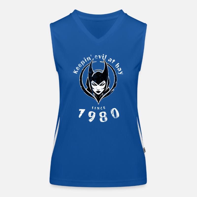44. Geburtstag Keepin evil at bay since 1980 Funktionelles Kontrast-Tank Top für Frauen
