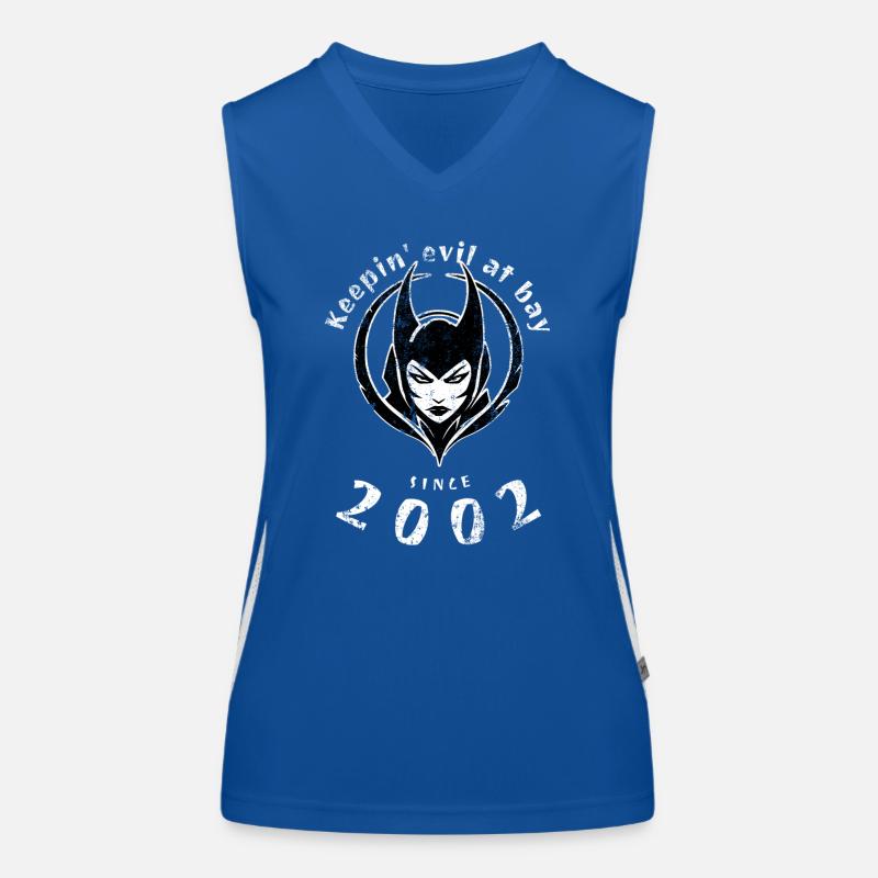 22. Geburtstag Keepin evil at bay since 2002 Funktionelles Kontrast-Tank Top für Frauen