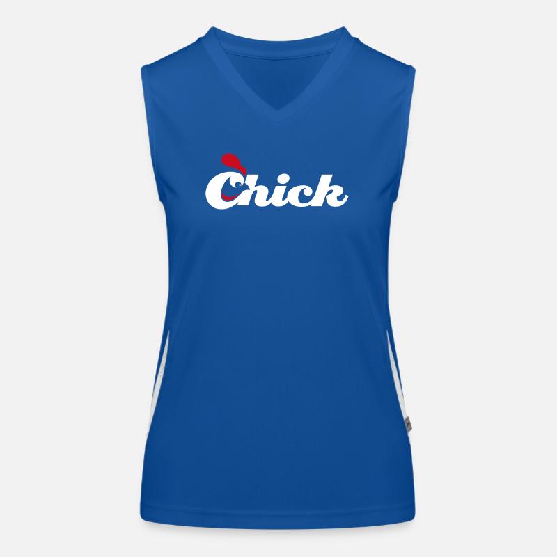 Chick - Women's Functional Contrast Tank Top - royal/white