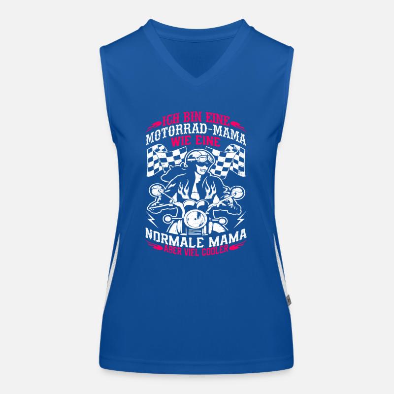 Motorrad Mama Mutter Bikerin Funktionelles Kontrast-Tank Top für Frauen