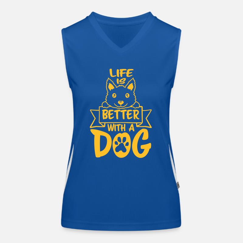 better with a dog Women's Functional Contrast Tank Top