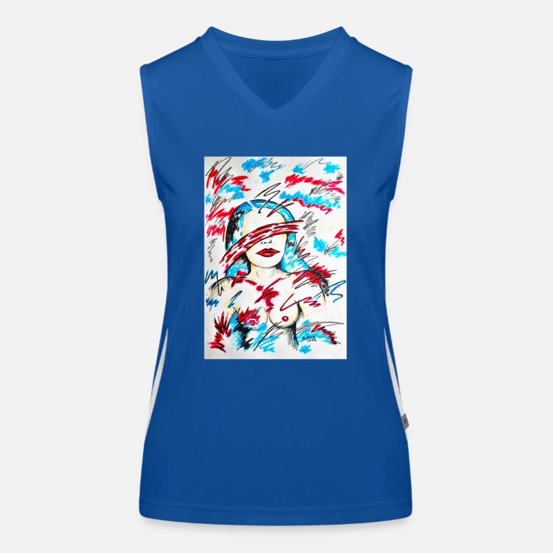 Geblendetes Mädchen Funktionelles Kontrast-Tank Top für Frauen