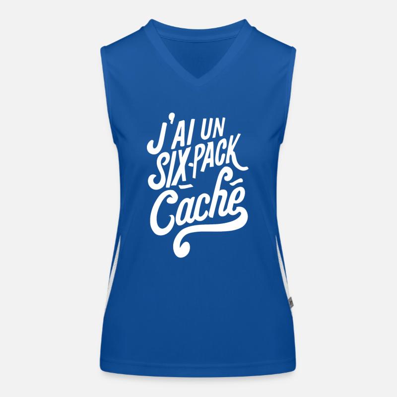 J'ai un six-pack caché Débardeur respirant contrasté Femme