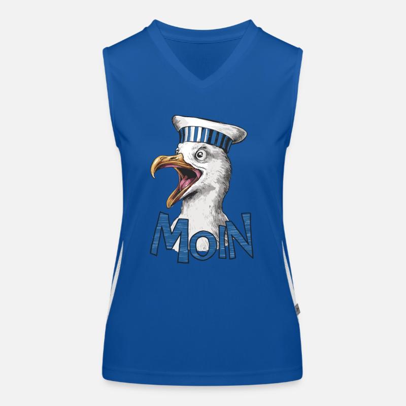 Moin Möwe Funktionelles Kontrast-Tank Top für Frauen