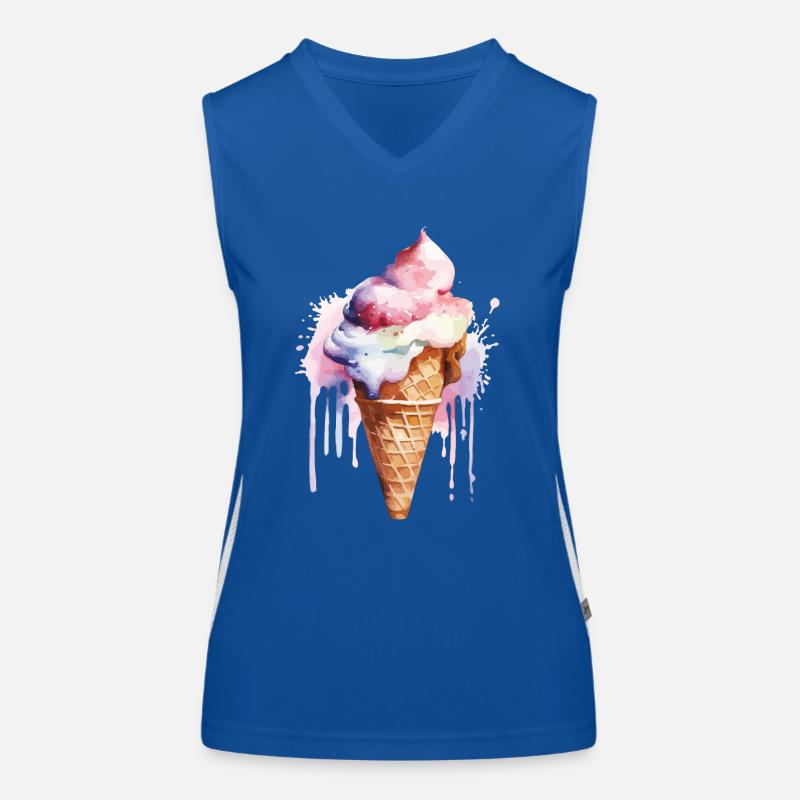 eiscreme Funktionelles Kontrast-Tank Top für Frauen