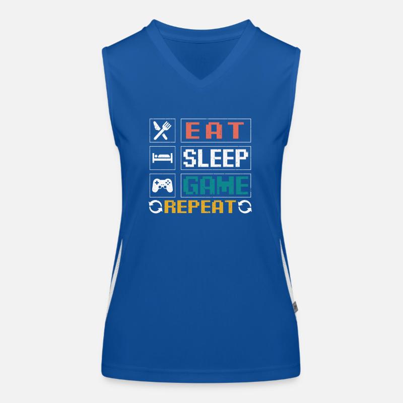 Eating, sleeping, gambling, repeating Women's Functional Contrast Tank Top