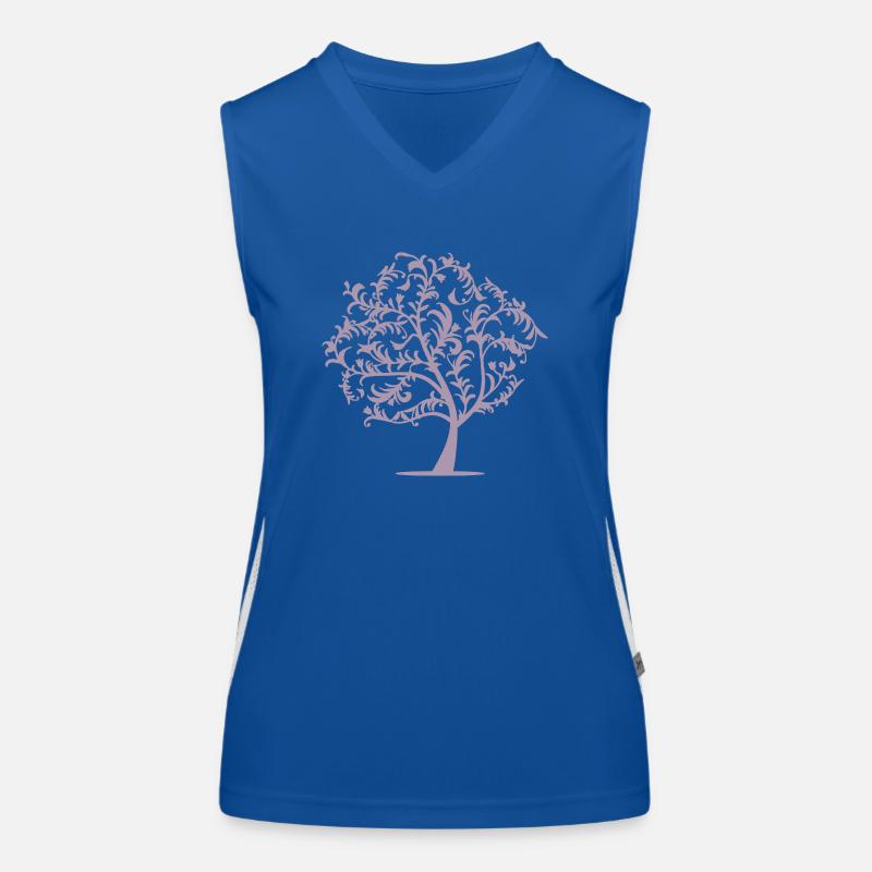 Minimalist Tree Birds Spring Silhouette Women's Functional Contrast Tank Top