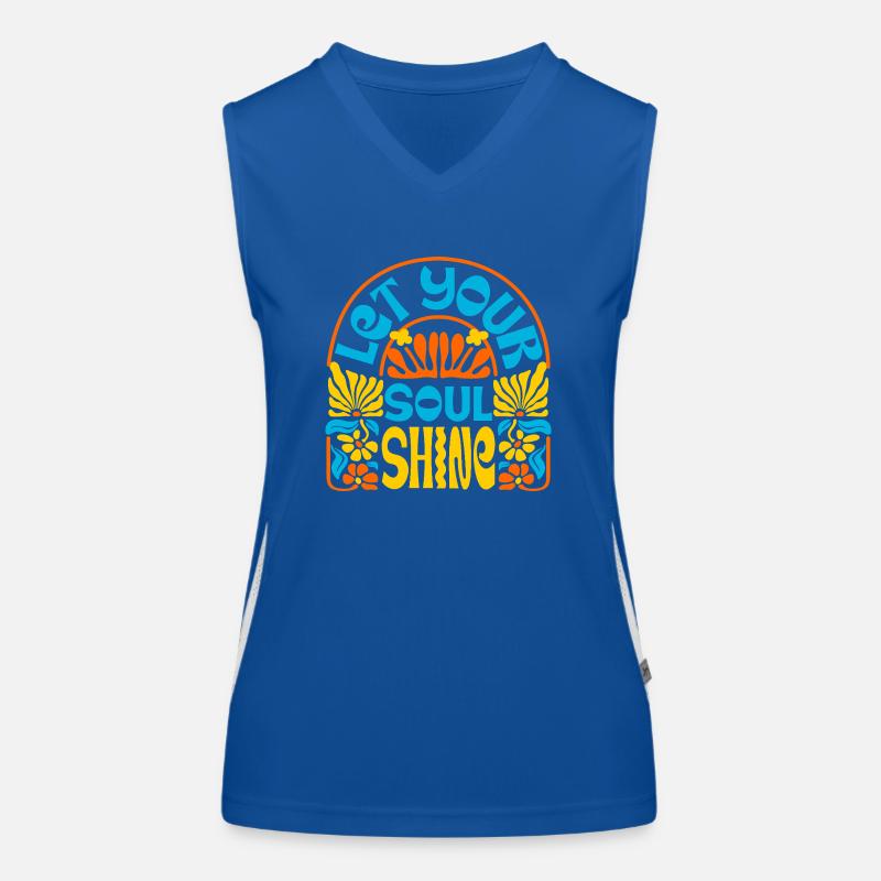 Sommerliche retro-kunst Funktionelles Kontrast-Tank Top für Frauen