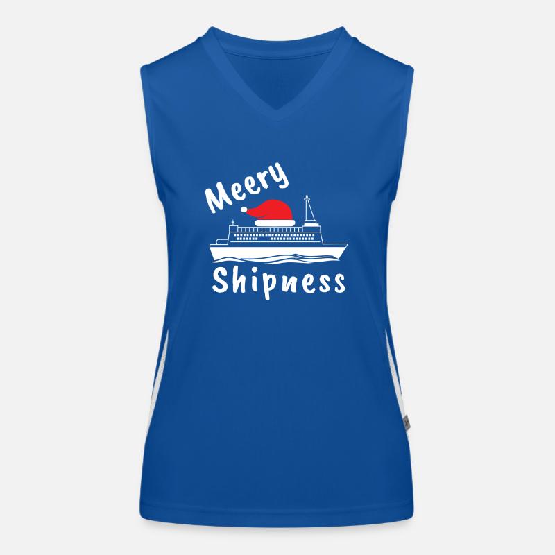 Bateau de croisière de Noël Merry Shiptness Débardeur respirant contrasté Femme