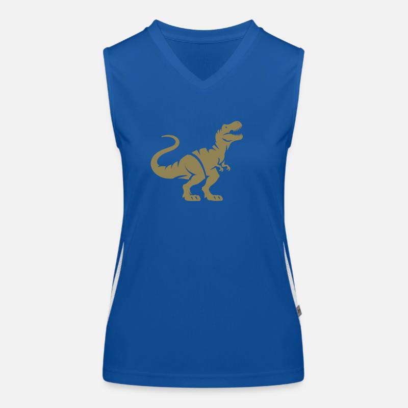 Dino T-Rex Silhouette Design minimaliste Débardeur respirant contrasté Femme