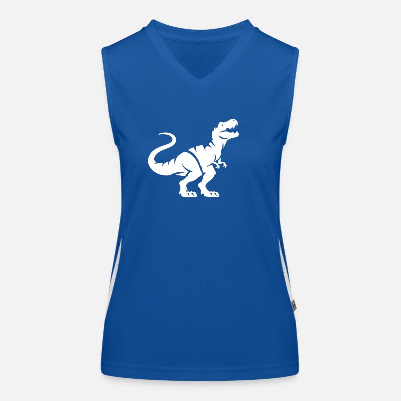 Dino T-Rex Silhouette Design minimaliste Débardeur respirant contrasté Femme