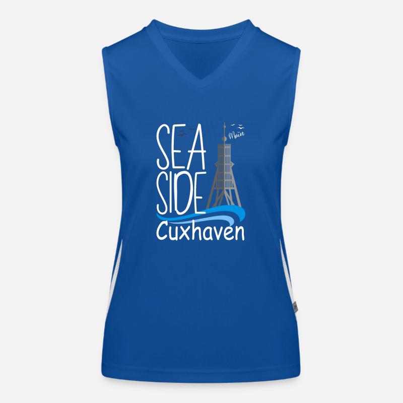 Cuxhaven Moin CuxhavenBake plage vacances Débardeur respirant contrasté Femme