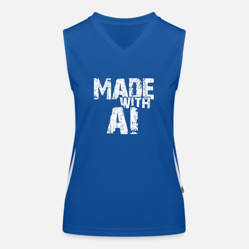 AI Künstliche Intelligenz Lustiger Nerd Spruch Funktionelles Kontrast-Tank Top für Frauen