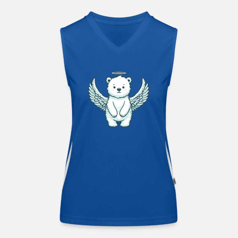 Polar Bear Elegance: Angels in the Arctic Light Women's Functional Contrast Tank Top