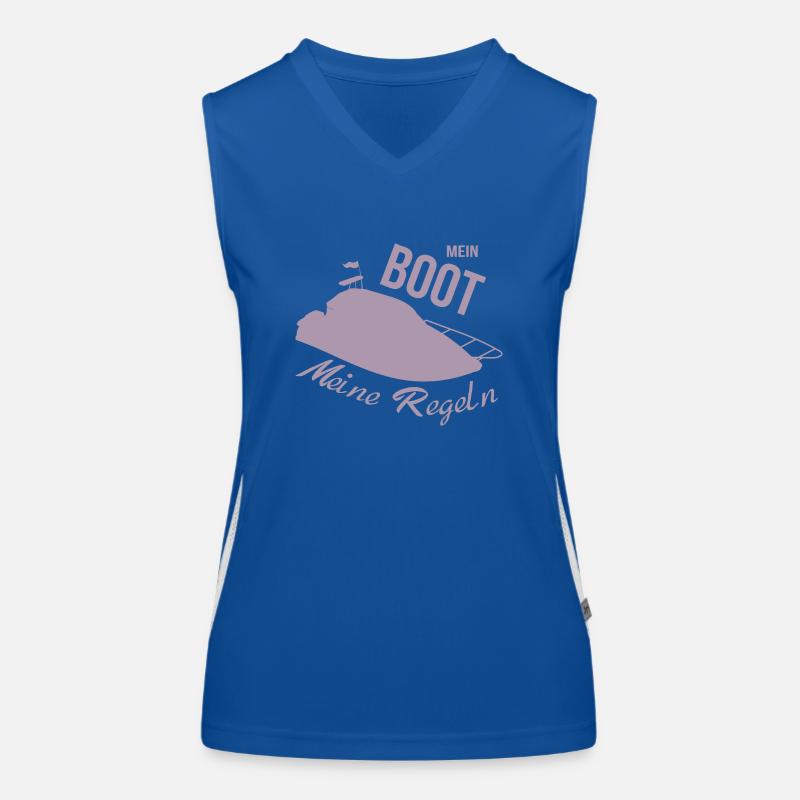 Mein Boot meine Regeln Motorboot Funktionelles Kontrast-Tank Top für Frauen