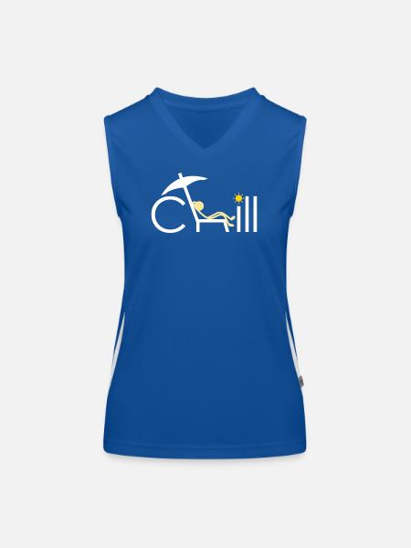 Chill - Women's Functional Contrast Tank Top - royal/white - Front