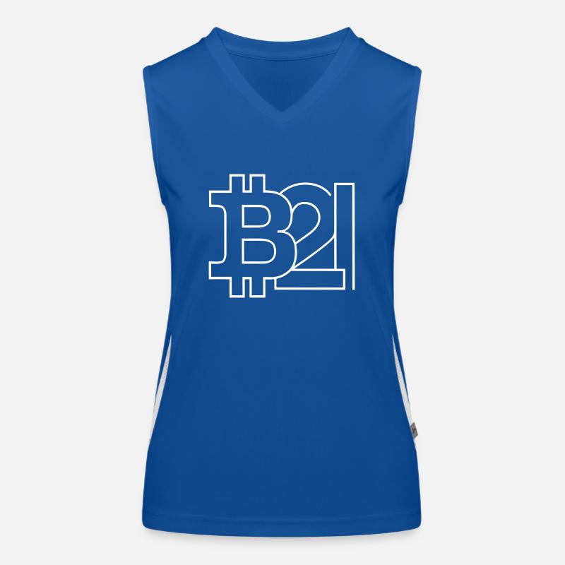 Bitcoin Silhouette Format de poche Débardeur respirant contrasté Femme