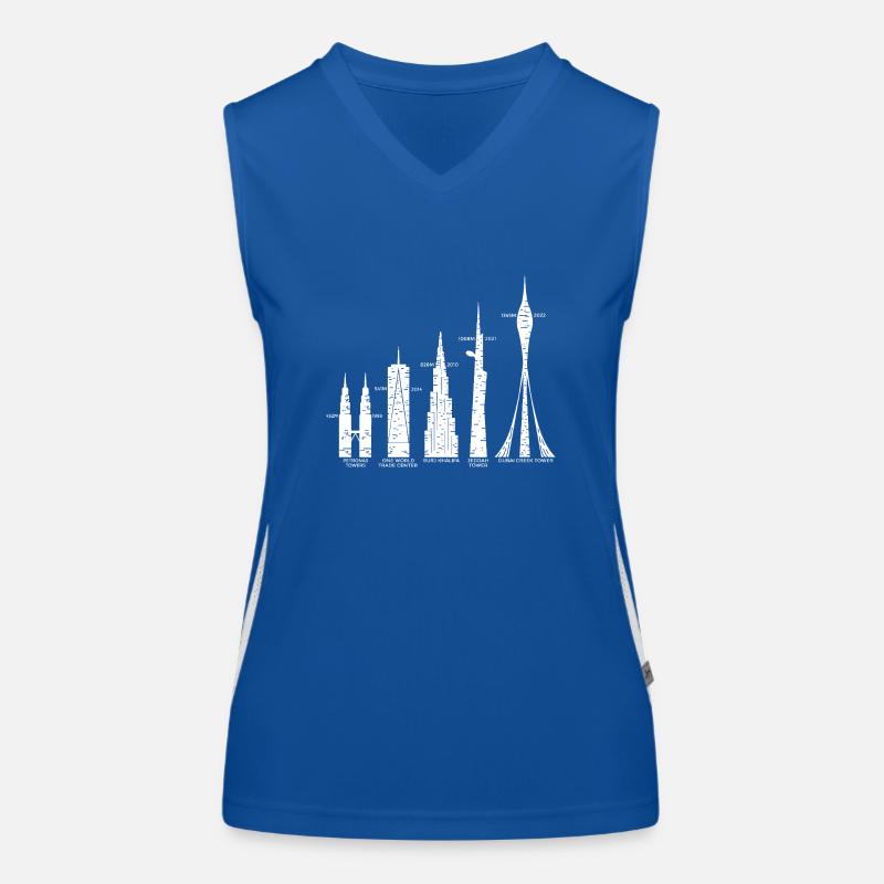 Les plus hauts gratte-ciel Nuages Bâtiments Méga tours Débardeur respirant contrasté Femme